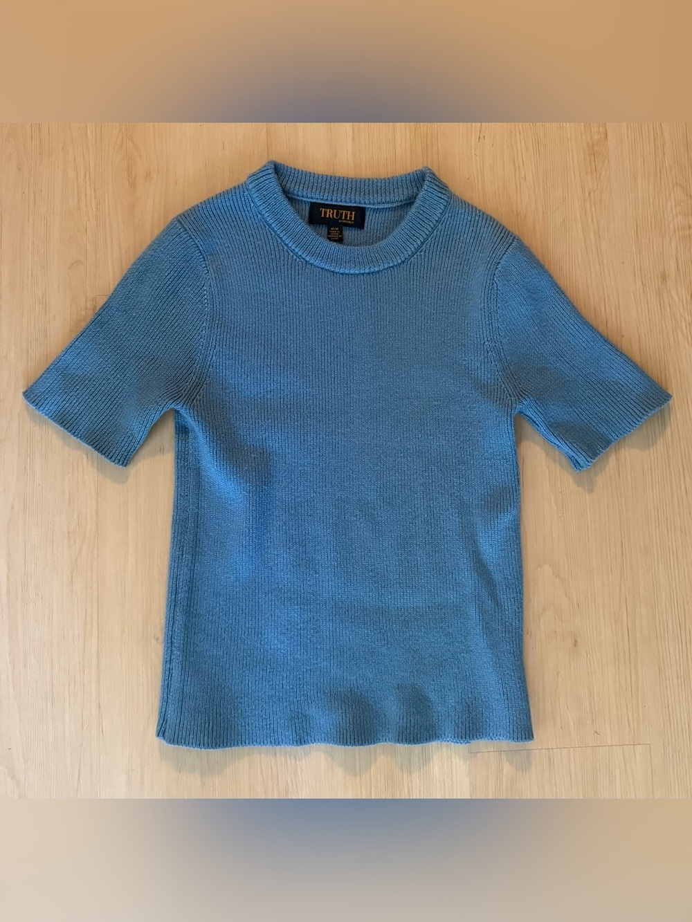 NWOT Ribbed Short-Sleeve Knit Top